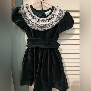Grace and James velvet Christmas dress 4t